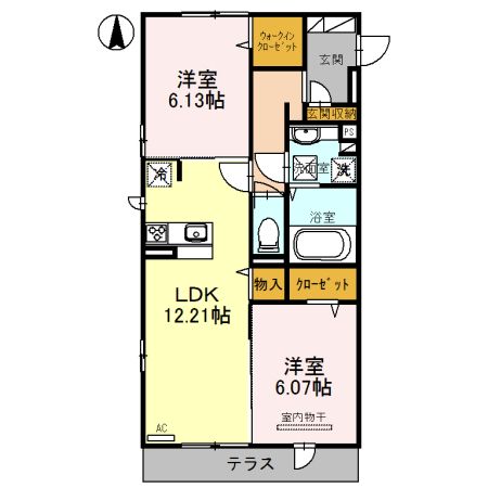 セントラル ポー Cの間取り