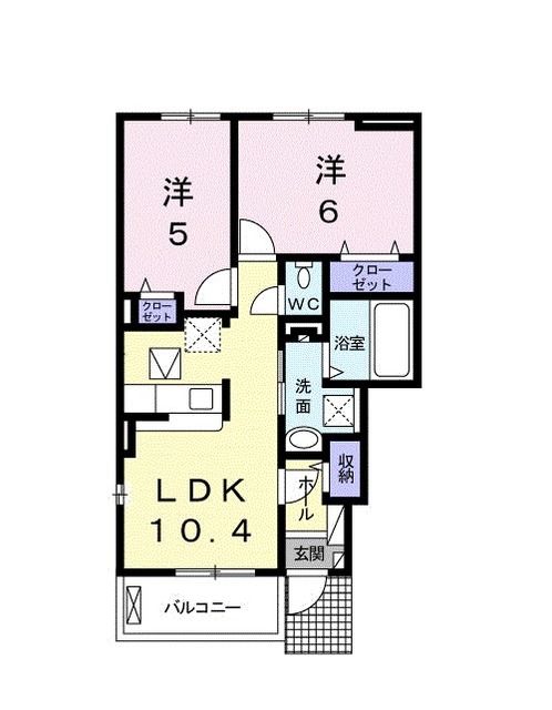 八代市松江町のアパートの間取り