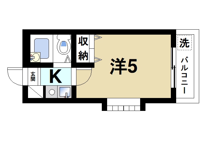 奈良市西大寺新町のマンションの間取り