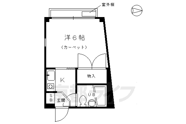 京都市東山区塗師屋町のマンションの間取り