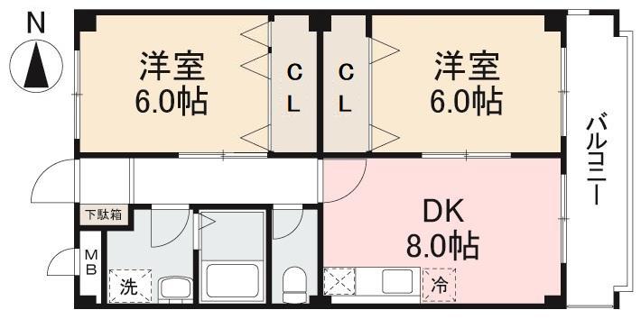 高松市木太町のマンションの間取り