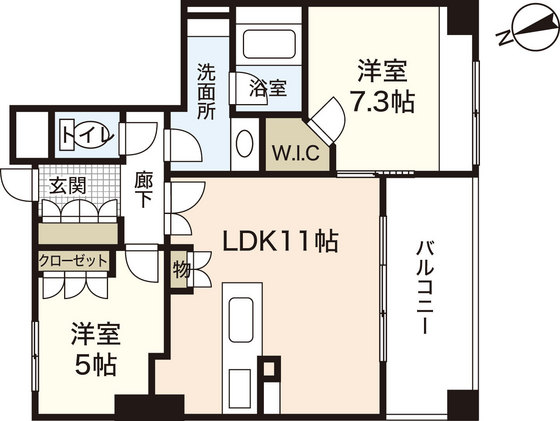 広島市中区上幟町のマンションの間取り