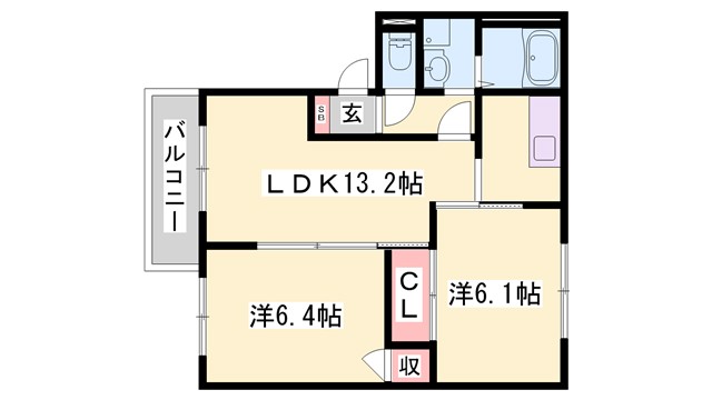 フレグランス北平野の間取り