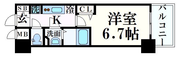 プレサンスTHE神戸の間取り