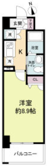 ルクレ京橋の間取り