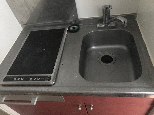 キッチン　シングルレバー設置