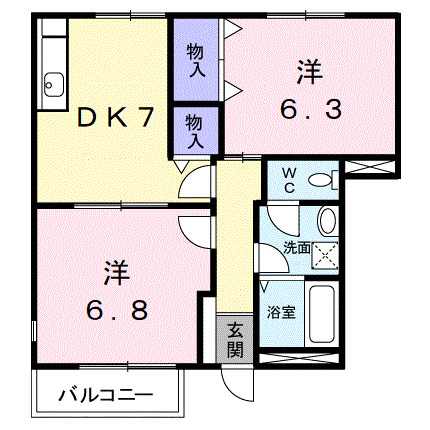 わかやま電鉄貴志川線 吉礼駅 徒歩17分 2階建 築21年の間取り写真