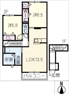 仮)JA賃貸 中川区江松一丁目の間取り写真