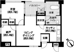 フェイズインネクスト山王の間取り写真