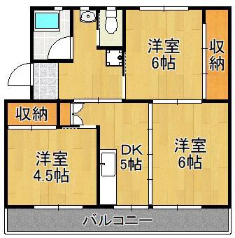 ビレッジハウス日明4号棟の間取り写真