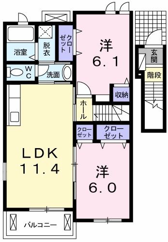 リバーサイド春木 弐番館の間取り写真