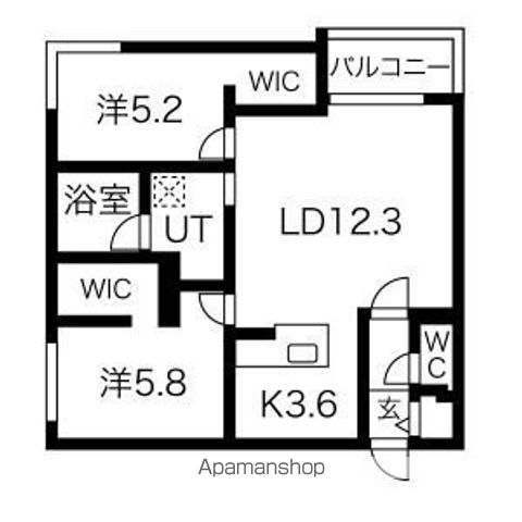 札幌市電 西線１１条駅 徒歩4分 4階建 築4年の間取り写真