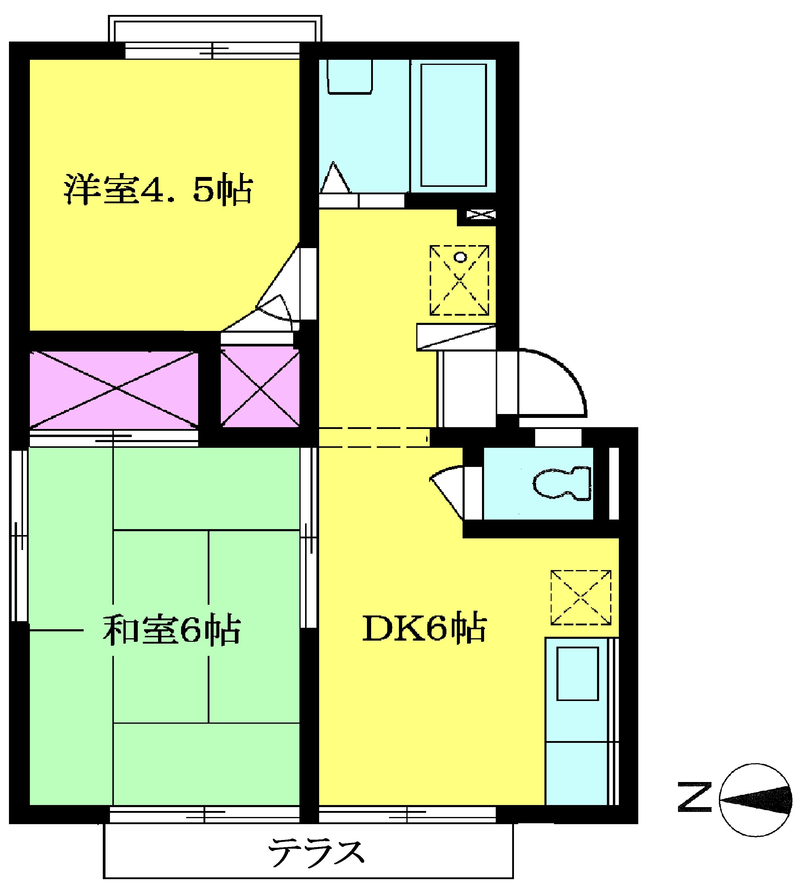 町田市金井のアパートの間取り