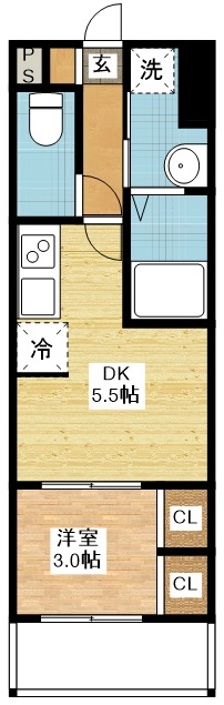 長崎市岡町のマンションの間取り