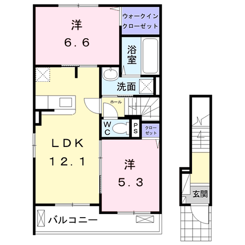 【セレーノ橘Aの間取り】