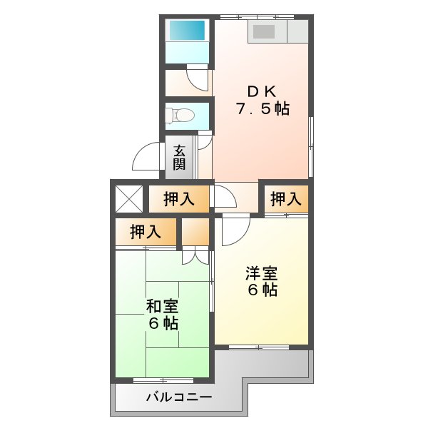 カネモトハイツ_間取り_0