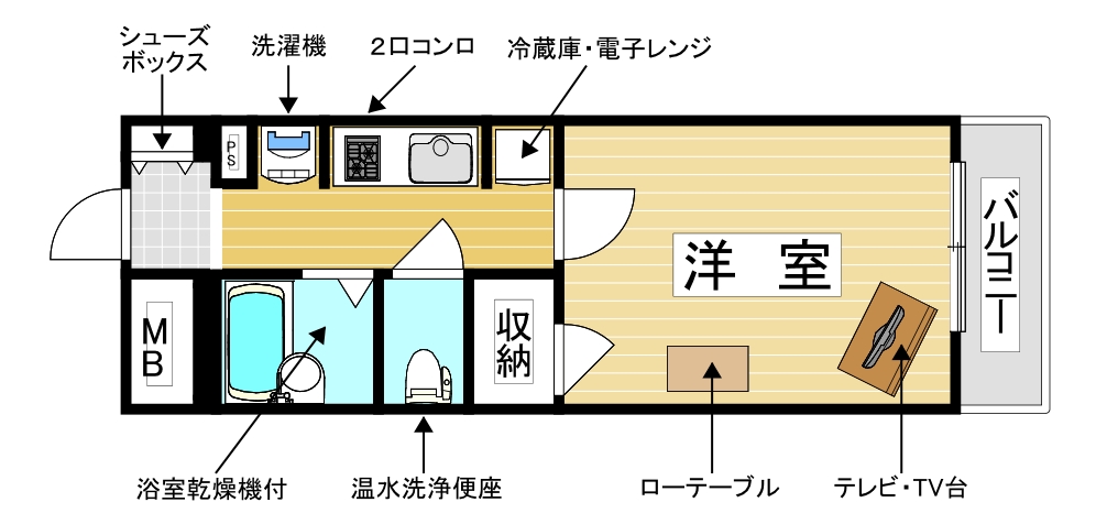 【堺市北区百舌鳥梅北町のマンションの間取り】