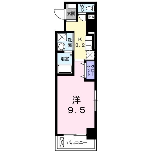 北九州市若松区東二島のマンションの間取り