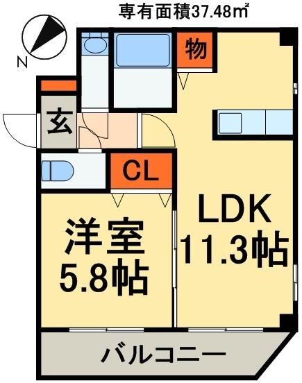 千葉市花見川区幕張町のマンションの間取り