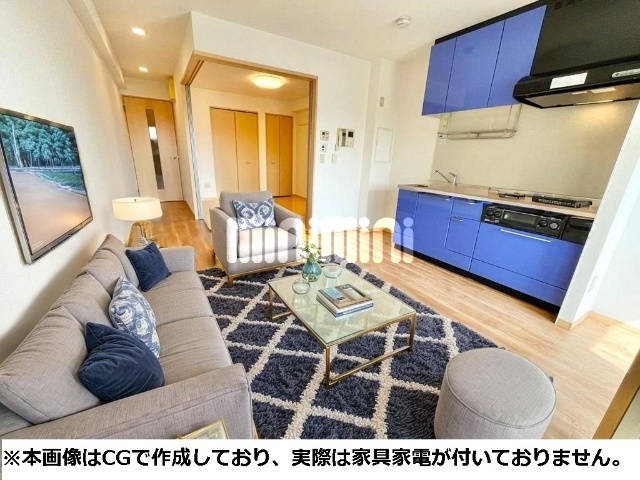 居室・リビング　※本画像はＣＧで作成しており、実際は家具家電が付いておりませ