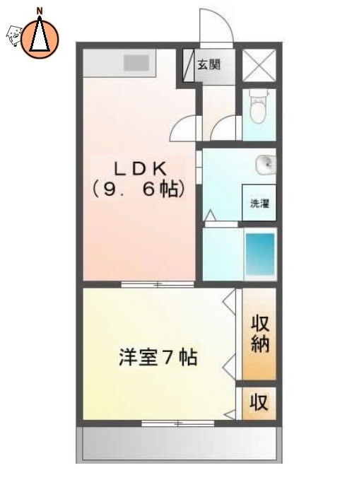 徳島市山城西のマンションの間取り