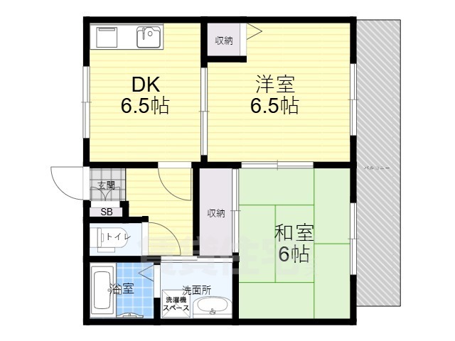 豊中市二葉町のアパートの間取り