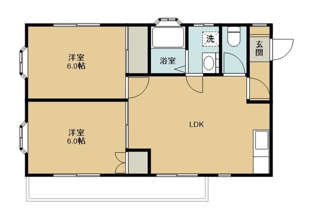 東大和市清水のアパートの間取り