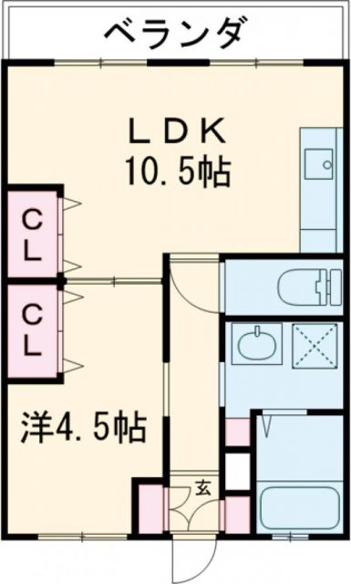 サンホワイトＢ１０６の間取り