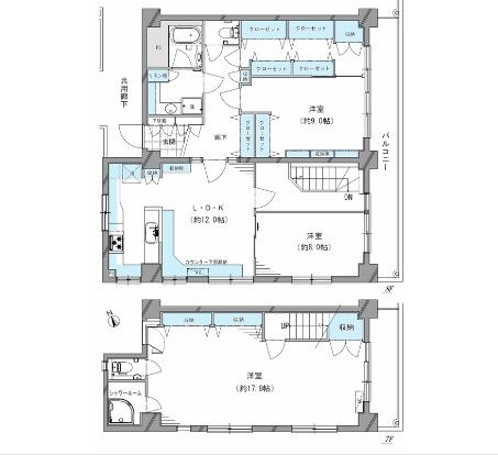 品川区東五反田のマンションの間取り