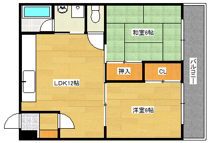 【広島市西区小河内町のマンションの間取り】