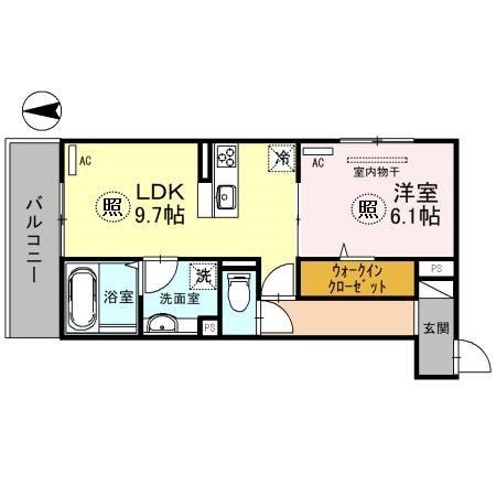 【神戸市兵庫区金平町のアパートの間取り】