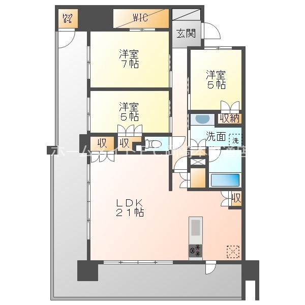 【知立市栄のマンションの間取り】