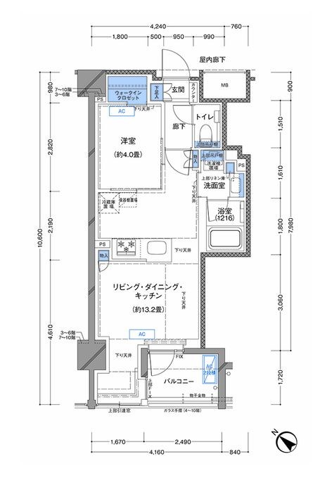 ラティエラ横濱大通り公園の間取り