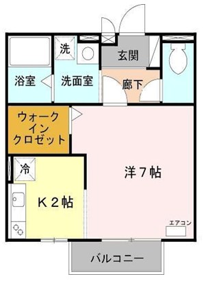 【東近江市大森町のアパートの間取り】