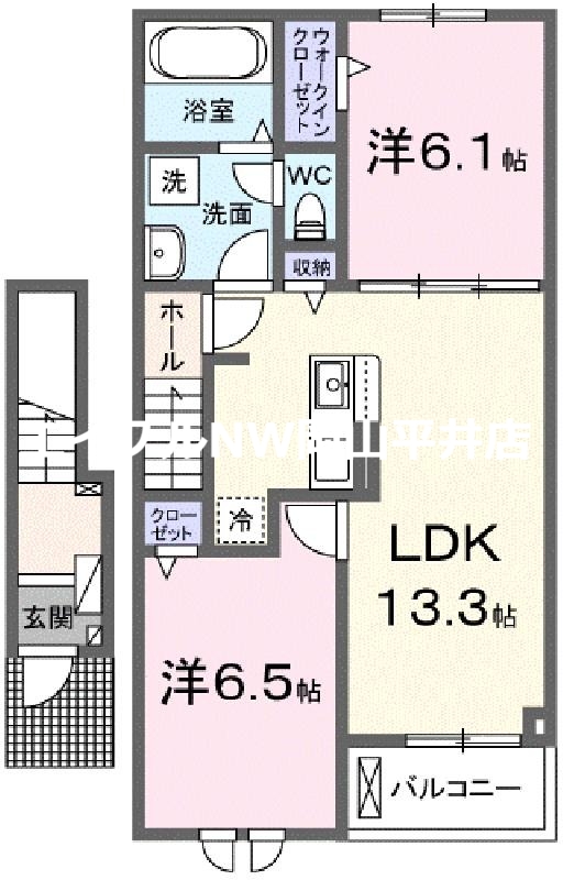 和気郡和気町尺所のアパートの間取り