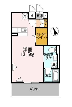 東広島市西条町寺家のマンションの間取り