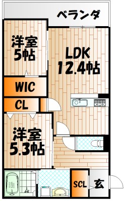 Vent Vert小倉の間取り