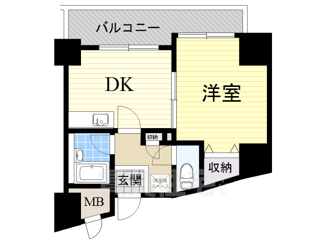 サウスフラットの間取り