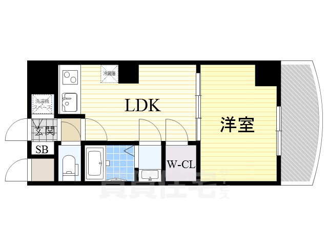 【大阪市淀川区宮原のマンションの間取り】