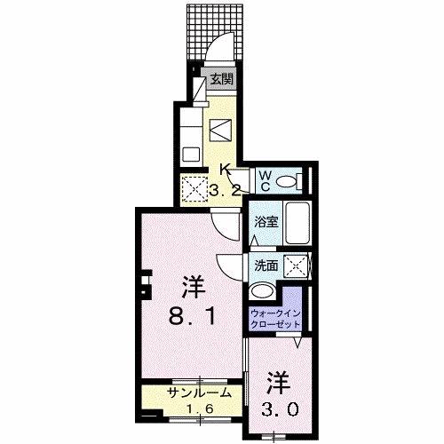 コンフォート各務原　Ｅの間取り