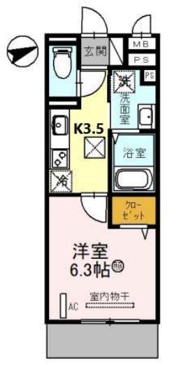 三木市大村のアパートの間取り