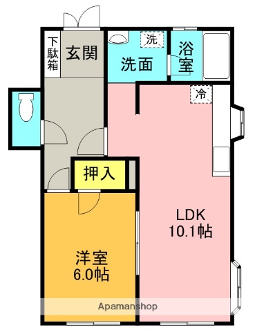 南台コーポの間取り