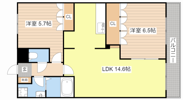 甲賀市信楽町勅旨のアパートの間取り