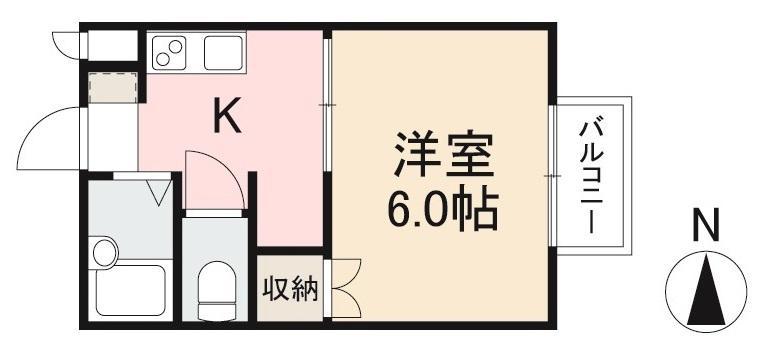 高松市鬼無町藤井のアパートの間取り