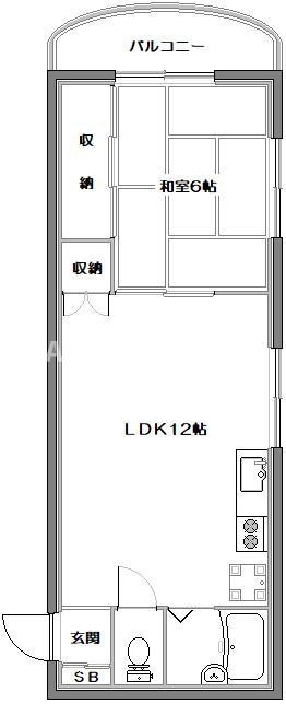 ＹＫＢ経堂ハイツの間取り