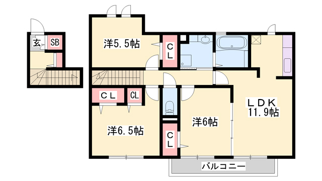 グレイス五軒邸の間取り