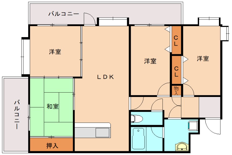 JGMシュリアン周船寺の間取り