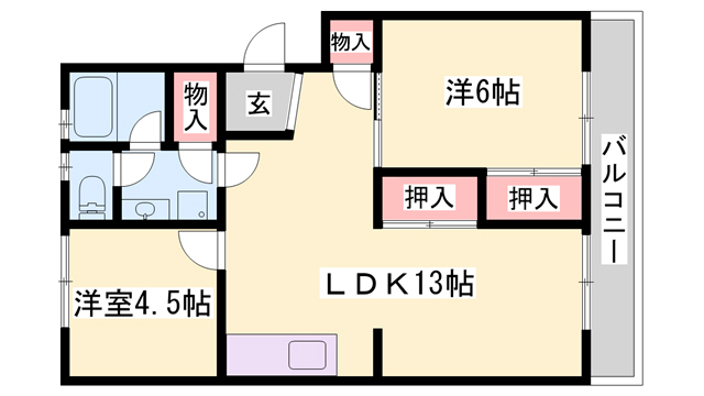 ハイツ北条口の間取り