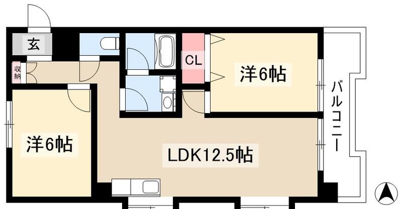 カサ松下の間取り