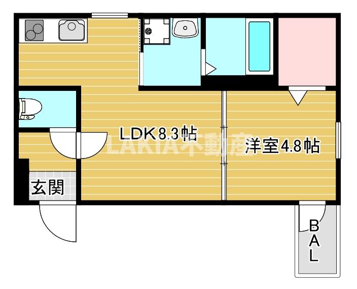 フジパレス城東東中浜III番館の間取り